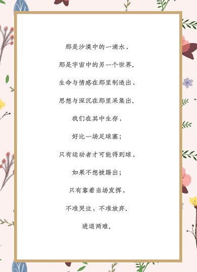 手绘文艺小清新范信纸