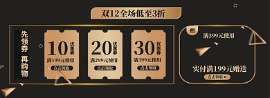 双12优惠券海报banner