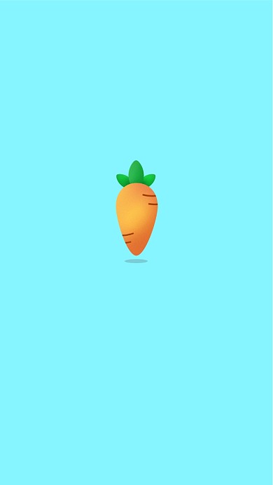 可爱萝卜插画手机壁纸