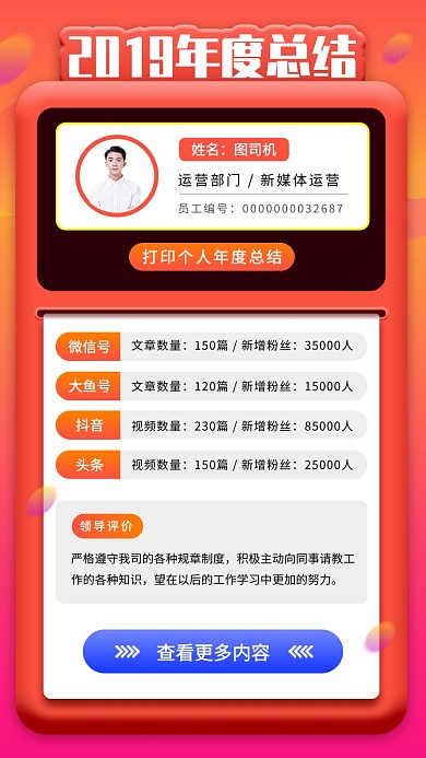 年终总结手机海报