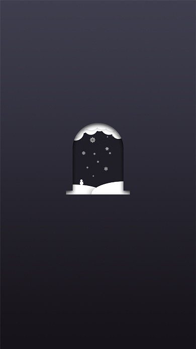 暗色雪花创意手机壁纸海报