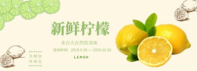 新鲜柠檬健康banner
