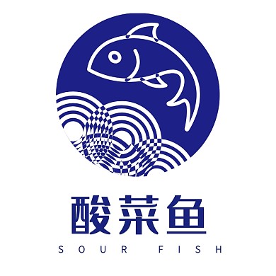 美食酸菜鱼餐饮logo