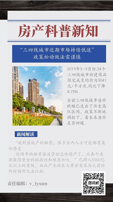 简约时尚房产科普新知主题手机海报