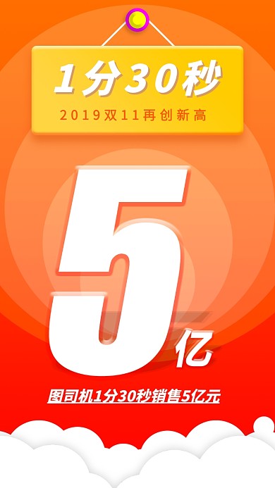 双十一战报手机海报