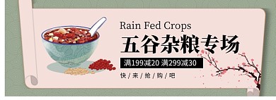 中国风五谷杂粮专场淘宝banner