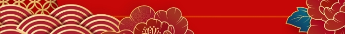 红色喜庆新年集五福手机海报
