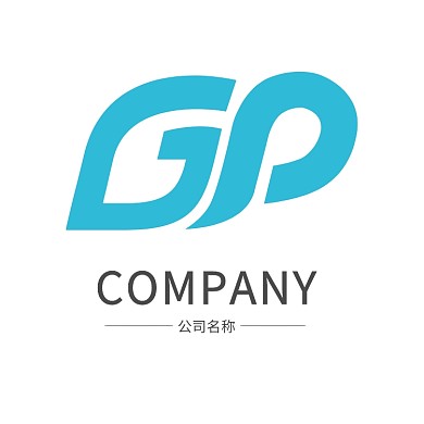 企业字母纯蓝色logo