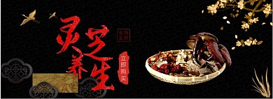 灵芝养生淘宝banner