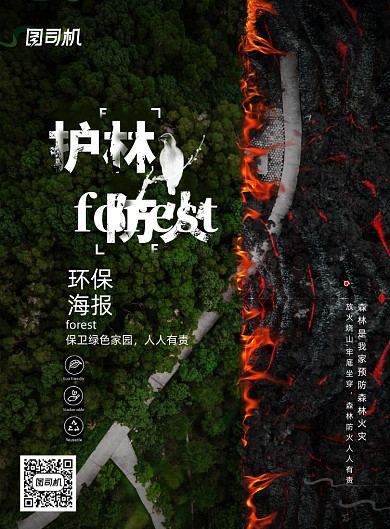 森林防火公益海报