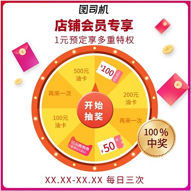 活动大转盘抽奖活动主图