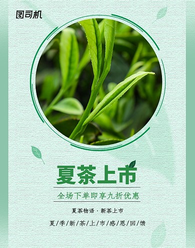 浅绿色电商淘宝天猫茶叶海报