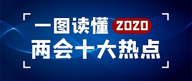 蓝色聚焦两会热点新媒体配图