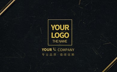 黑金质感商务酒店金融名片