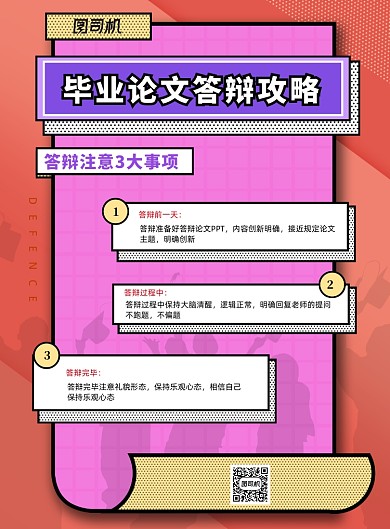 毕业论文毕业答辩攻略宣传海报