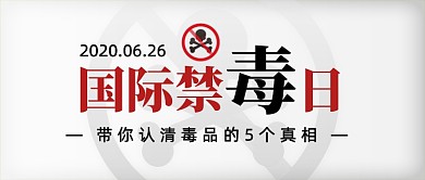 国际禁毒日简约公众号首图