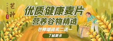芒种食品淘宝电商促销夏季banner图