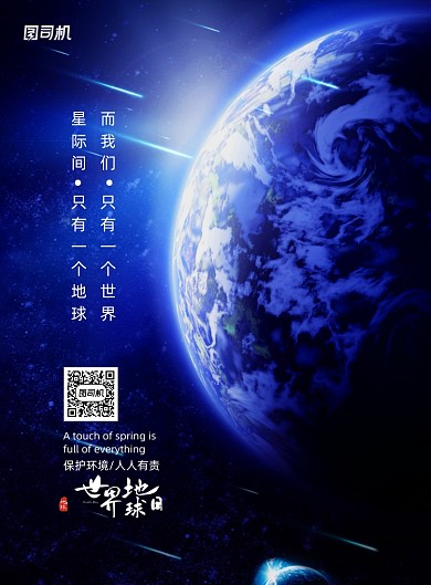 创意大气世界地球日海报