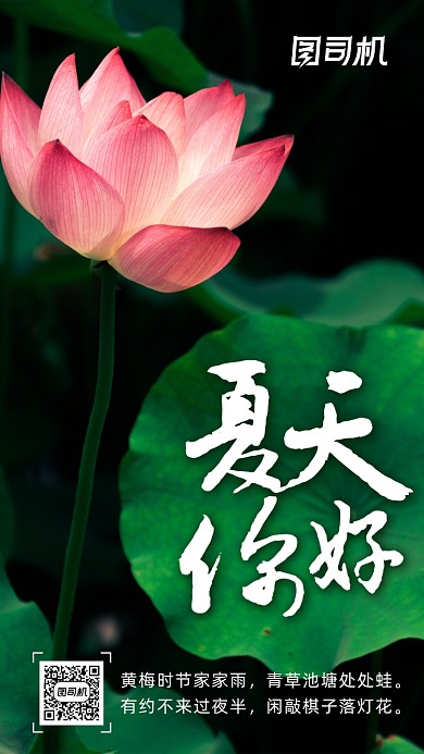 夏天你好手机海报