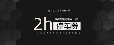 蜂窝黑色时尚停车券