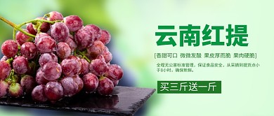 云南红提葡萄促销新媒体配图