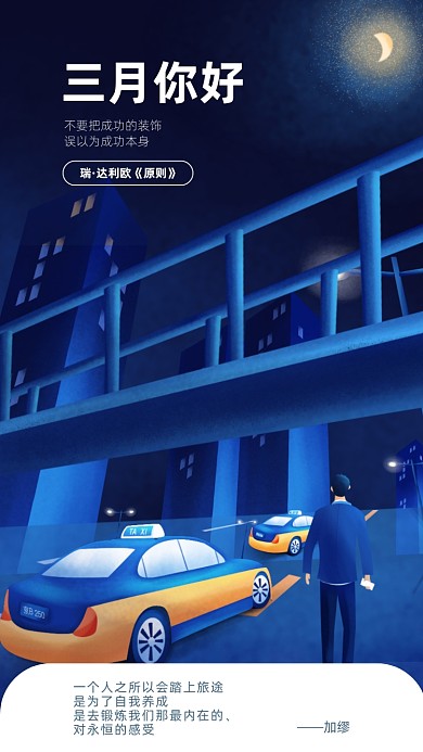 三月你好手机海报