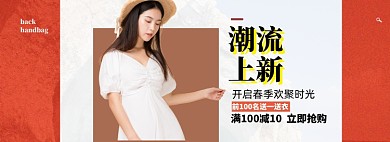 春季女装狂欢特惠海报banner