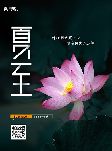 简约大气传统节日夏至海报