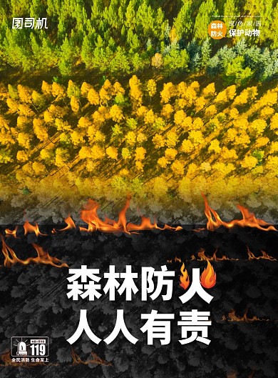 森林防火防范海报