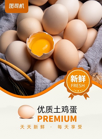 简约优质土鸡蛋海报