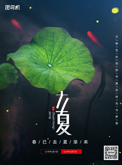 传统24节气之立夏节气海报