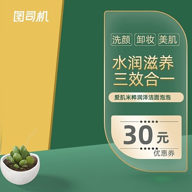 清新促销化妆美容电商直通车