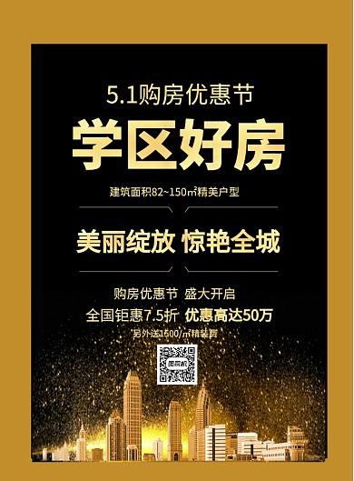 5.1优惠购房节印刷海报