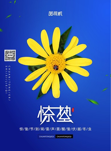 传统24节气惊蛰宣传海报