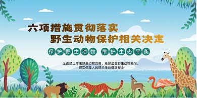 六项措施保护野生动物展板