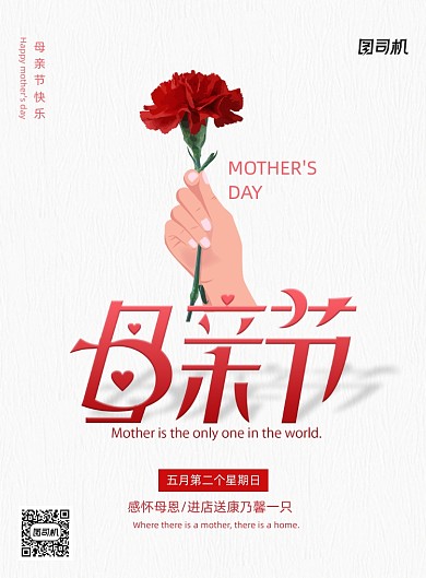 简约大气商场母亲节海报