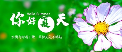 绿色小清新你好夏天公众号首图
