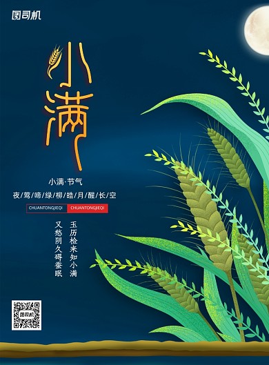 大气二十四节气小满海报