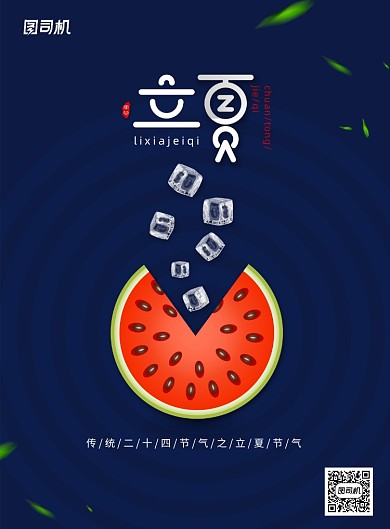 传统二十四节气立夏宣传海报