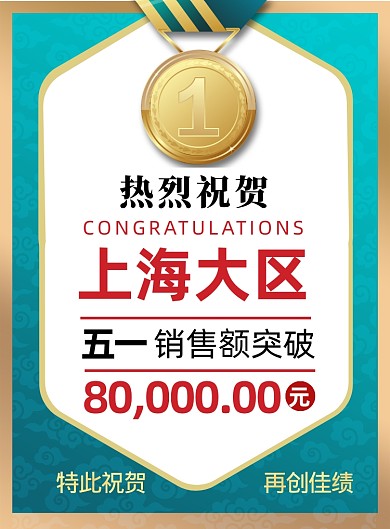 五一销冠榜印刷海报