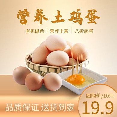 营养土鸡蛋促销简约直通车