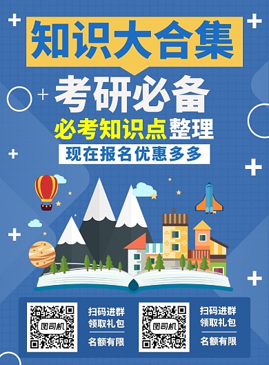 考研蓝色广告印刷海报