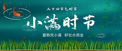 小满时节二十四节气公众号首图
