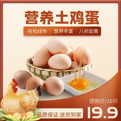 农产品营养土鸡蛋直通车主图