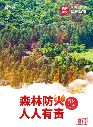 森林防火防范宣传海报
