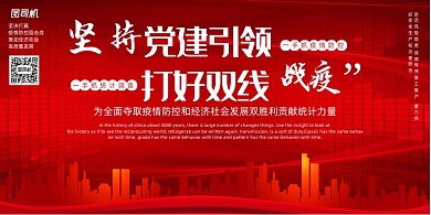 坚持党建引领打好双线战疫展板