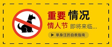 情人节单身汪自救指南海报