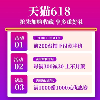 天猫618直通车海报banner模板