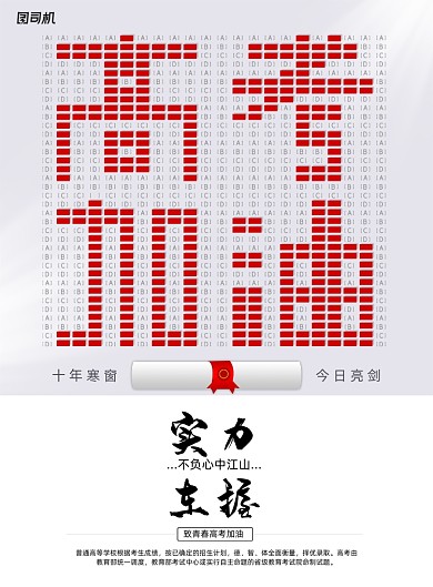 高考加油简约励志海报