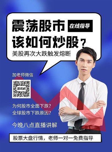 震荡股市该如何炒股美股熔断海报